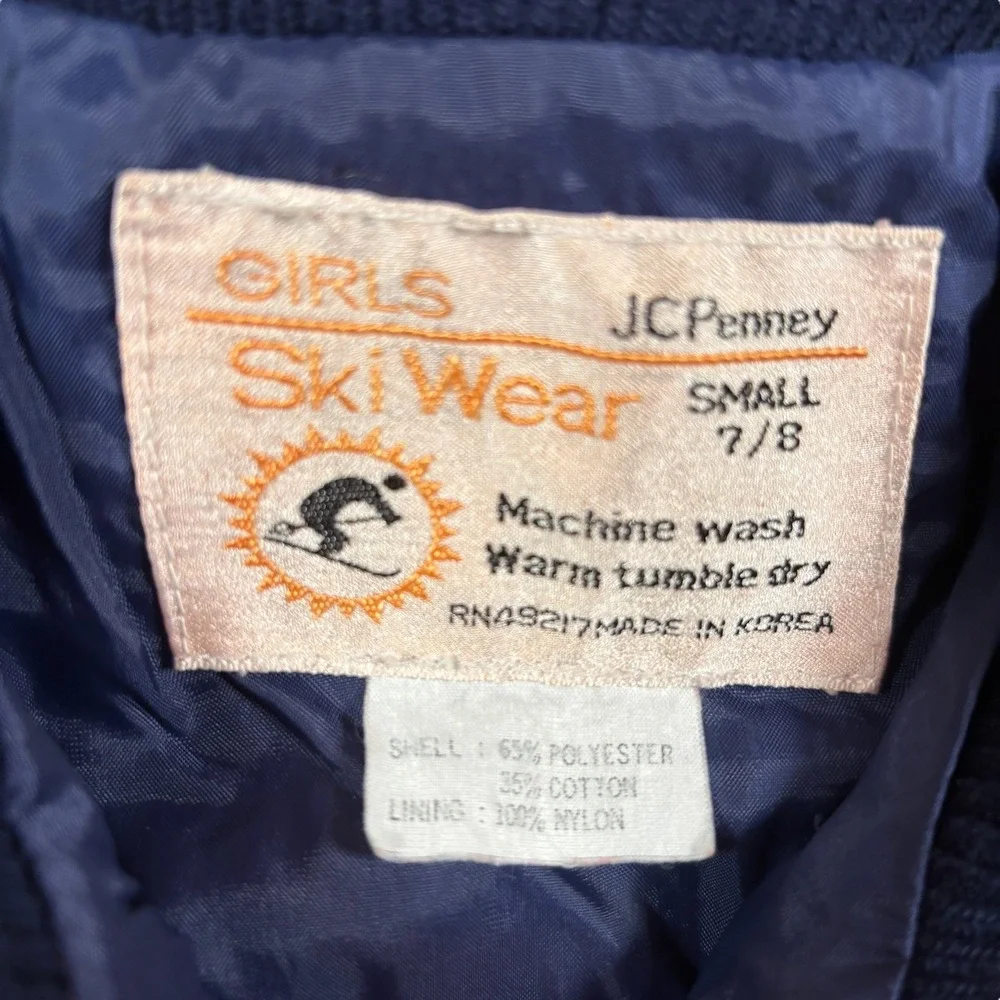 VTG kids Ski snow Wear Red 1/4 Zip Pullover Jacket Sz S 7/8‎ 90s 80s Korea Made
